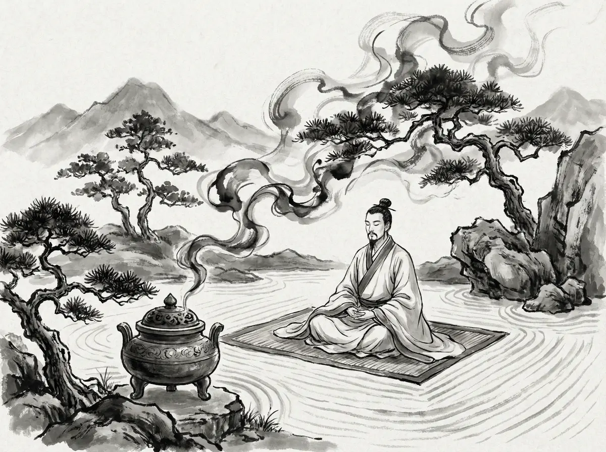 澳门太阳城澳门娱乐城中的禅意空间水墨画